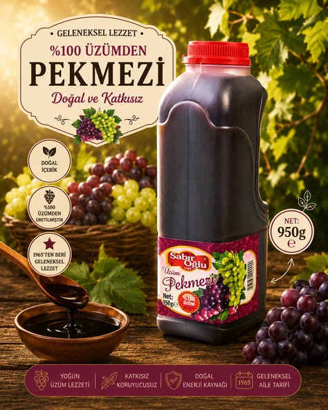 SABIROĞLU 950 GR PEKMEZ ÜZÜM PEKMEZİ PLS BİD ürün görseli 1