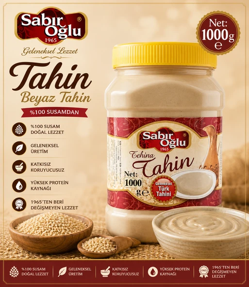 SABIROĞLU 1000 GR BEYAZ TAHİN ürün görseli 1