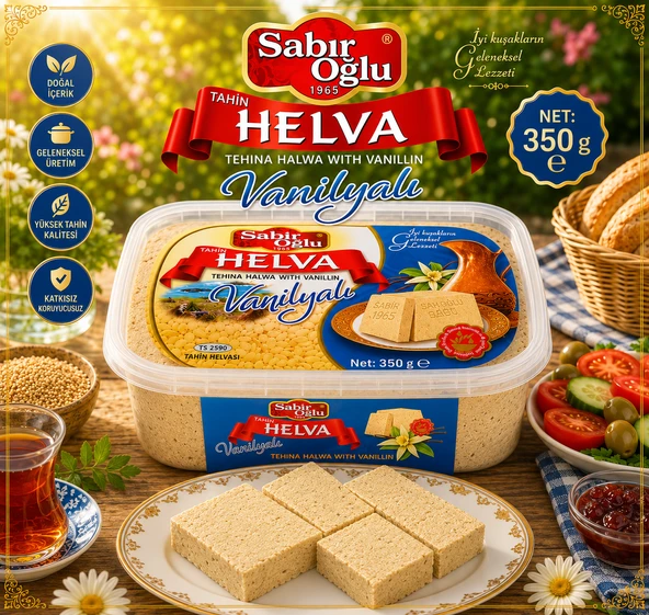 SABIROĞLU VANİLYALI HELVA 350 GR ürün görseli 1