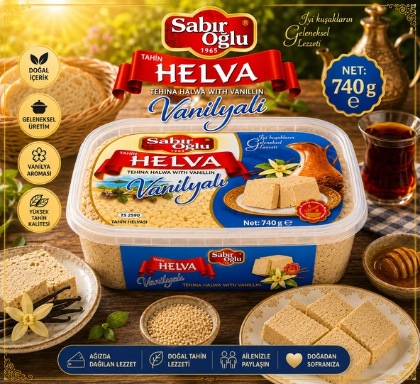 SABIROĞLU 740 GR HELVA PLS KUTU SADE ürün görseli 1