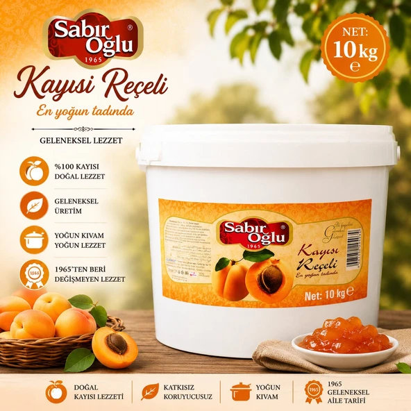 SABIROĞLU 10 KG REÇEL PLS KOVA KAYISI ürün görseli 1