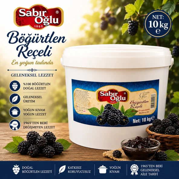 SABIROĞLU 10 KG REÇEL PLS KOVA BÖĞÜRTLEN ürün görseli 1