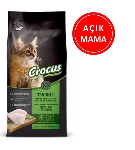 Crocus Tavuk Etli Yavru Kedi Maması 1 Kg AÇIK ürün görseli 1