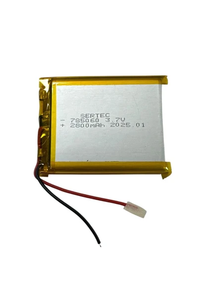 785060 3.7V 2800mAh Li-Polymer Pil Devreli/1.5A ürün görseli 1