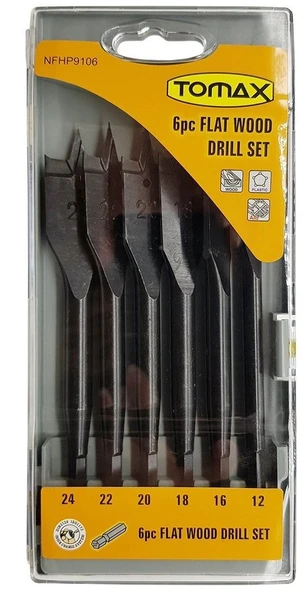 Yaprak Ahşap Matkap Ucu Takımı 12-24 mm - 6 Parçalı ürün görseli 1