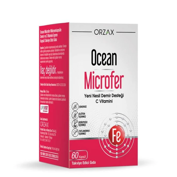 Ocean Microfer Demir ve C Vitamini 60 Kapsül ürün görseli 1