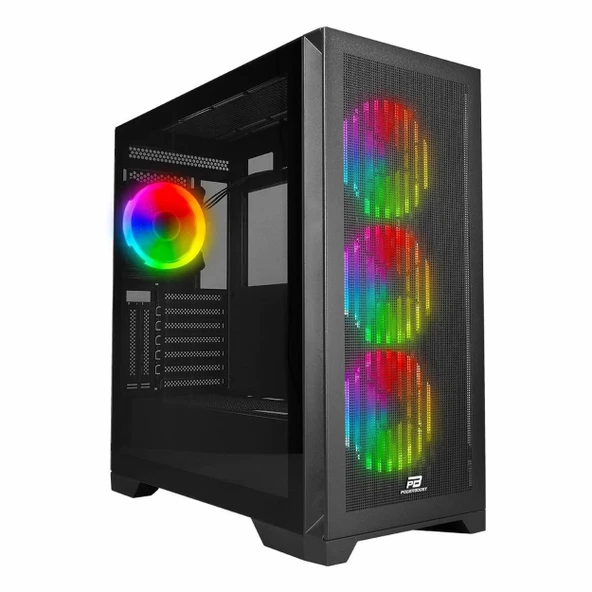 PowerBoost VK-G4306S USB 3.2 ARGB eATX Mid Tower Siyah Kasa ürün görseli 1