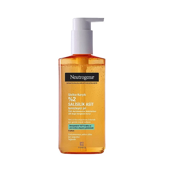 Neutrogena Sivilce Karşıtı %2 Salisilik Asit Temizleyici Jel 200 ml ürün görseli 1