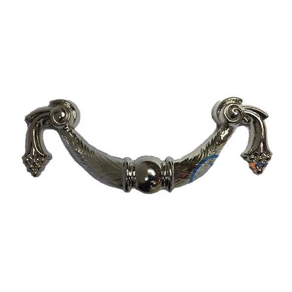 Dekoratif Zamak Üzümlü Kulp - 64mm, Nikel, 1 Adet ürün görseli 1
