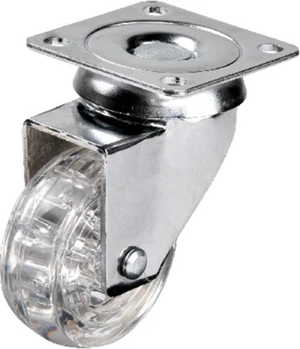 Hts 301 - 50x20 mm Şeffaf Makaralı Tablalı Teker ürün görseli 1