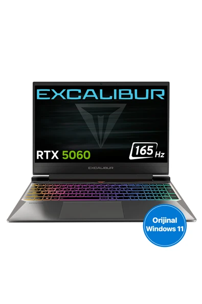 Casper Excalibur G870 Core i7-13620H 24GB 1TB 8GB RTX5060 15.6" W11 Home Gaming Laptop G870.1362-CF60A-C ürün görseli 1