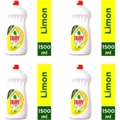 Fairy Faıry Sıvı Bulaşık Deterjanı Lımon 1500ML x 4 Adet ürün görseli 1