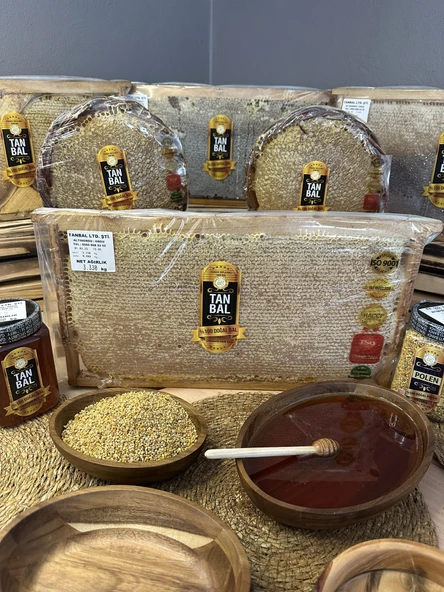 Organik Yayla Çiçek Balı 2800 Gr Sarı renk çerçeve bal ürün görseli 1