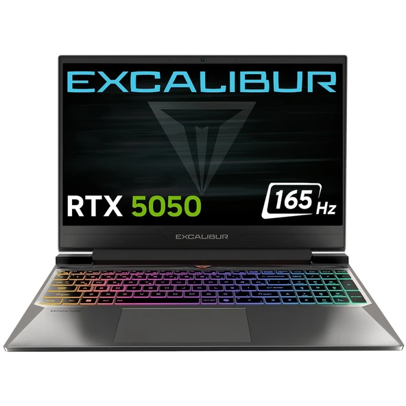 Casper Excalibur G870 Core i7-13620H 24GB 500GB 8GB RTX5050 15.6" Freedos Gaming Laptop G870.1362-CV50X-C ürün görseli 1