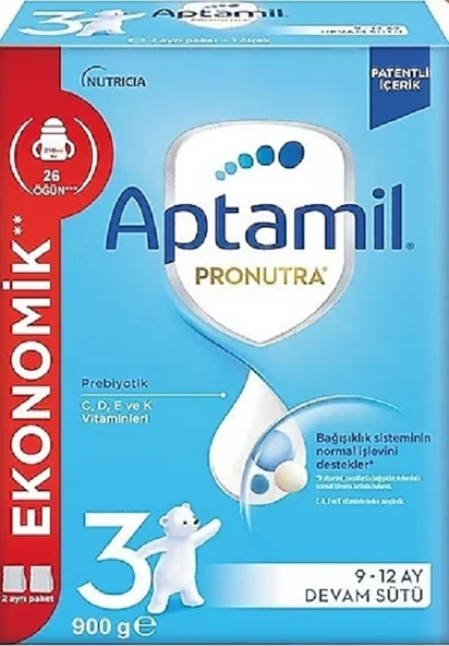 Aptamil Milupa 3 Devam Sütü 9-12 Ay 900 gr ürün görseli 1