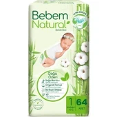Bebem Natural Bebek Bezi Fırsat Paketi 1 Beden 2-5 kg 64 Adet ürün görseli 1