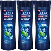 Clear Men Kepeğe Karşı Etkili Şampuan Cool Sport Menthol 350 ml x 3 Adet ürün görseli 1