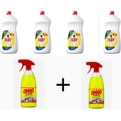 Fairy 1500 ml x 4 Adet + Onno Ultra Yağ Çözücü 1000 ml  x 2 Adet ürün görseli 1
