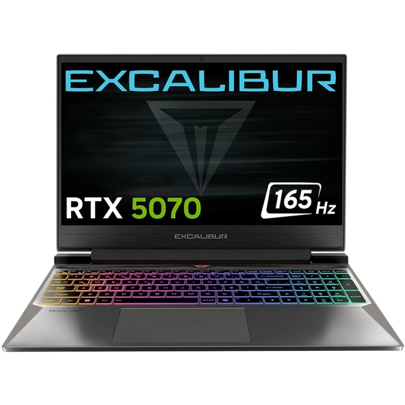 Casper Excalibur G880 Core i7-13620H 24GB 1TB 8GB RTX5070 15.6" W11 Home Gaming Laptop G880.1362-CF70A-C ürün görseli 1
