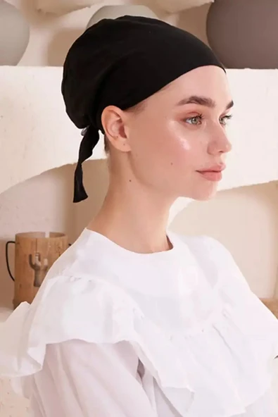 Monalisa Home Siyah Renk Likralı Gösterişli Lüks Bone ürün görseli 1