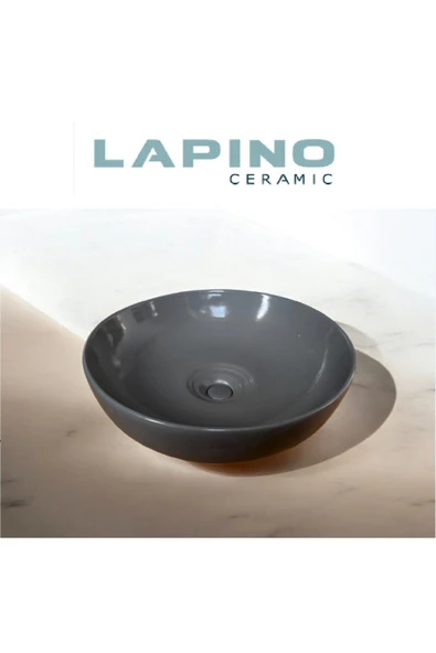 Lapino Lapıno Vısıon Antrasit 6342 - Tezgahüstü Lavabo ( Batarya Deliksiz ) ürün görseli 1