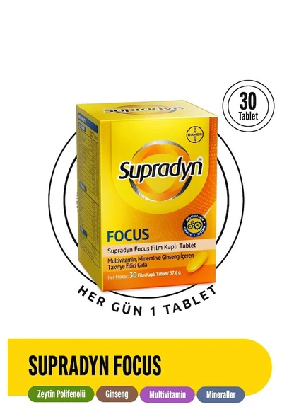 Supradyn Energy Focus 30 Tablet ürün görseli 1