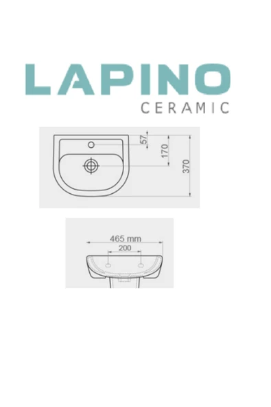 Esvit Lapino Tek Lavabo - 4010  ( 36X46cm ) - Resim 3