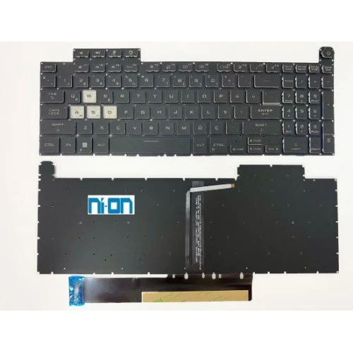 Nion Asus uyumlu TUF Gaming A15 FA507NU-LP031 TUF Gaming A15 FA507NU Notebook Klavye (Siyah RGB Aydınlatmalı TR) ürün görseli 1