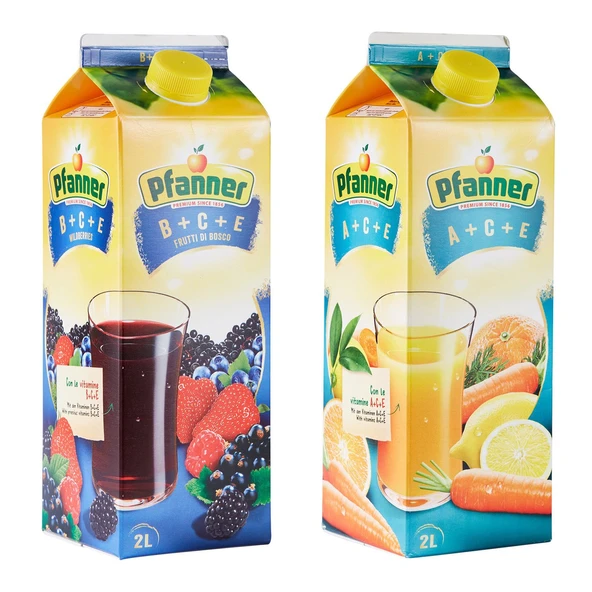 Pfanner 2 lt A+C+E ve B+C+E Meyve Suyu 2 li Paket ürün görseli 1