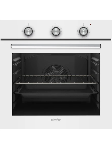 Simfer SB8202 Diamond 4 Programlı Beyaz Cam Power Turbo Ankastre Fırın ürün görseli 1