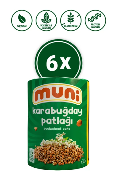 muni Glutensiz Karabuğday Patlağı 100 gr 6'lı ürün görseli 1