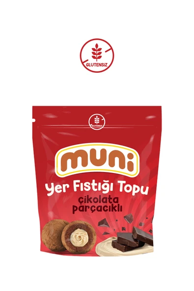 muni Glutensiz Çikolata Parçacıklı Yer Fıstığı Topu ürün görseli 1