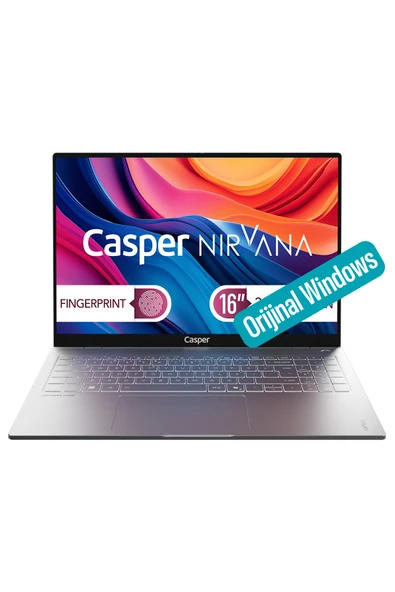 Casper Nirvana S100 300NIT i7-13620H 24GB DDR5 2TB SSD 16" W11H Laptop S100.1362-CX00A-G-F ürün görseli 1