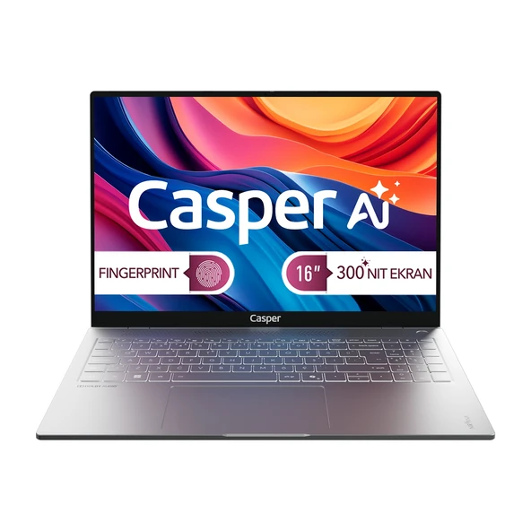 Casper Nirvana S100 300NIT Intel Core Ultra 7-255H 24GB DDR5 500GB SSD 16" Freedos Laptop S100.255H-CV00X-G-F ürün görseli 1