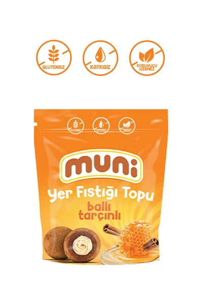 muni Glutensiz, Katkısız Ballı Tarçınlı Yer Fıstığı Topu ürün görseli 1