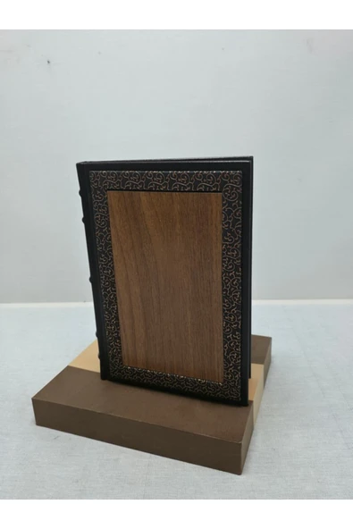 FREFLY STORE Lüx Özel Ahşap Çerçeveli Kenarları Altın Yaldızlı Termo Deri Çizgili ürün görseli 1