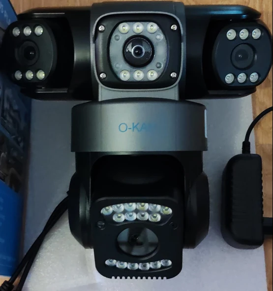 O-kam 6030 3 Kameralı 9mp Wıfı Ptz Kamera Gece Görüşlü Güvenlik Kamerası ürün görseli 1