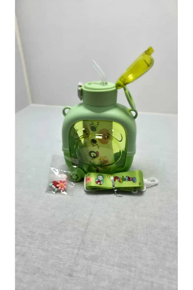 FREFLY Motivasyonel Ayıcık Su Matarası Çocuk Suluk 1000 Ml Sticker ürün görseli 1
