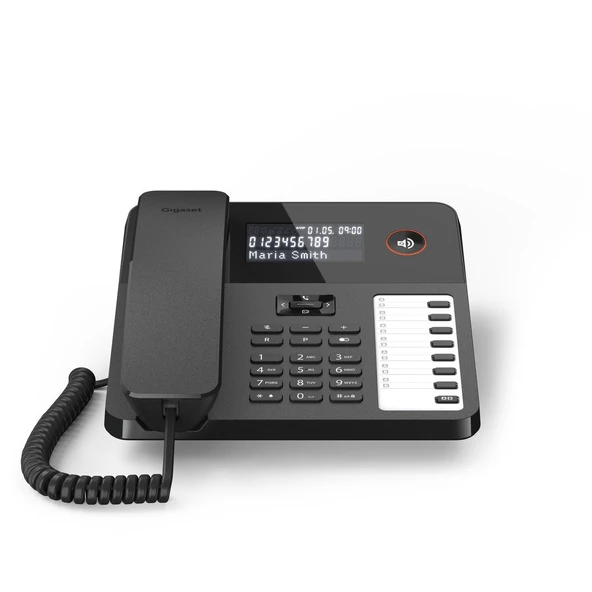 Gigaset Desk 600 Ekranlı Masaüstü Kablolu Telefon Siyah ürün görseli 1