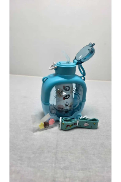 FREFLY Motivasyonel Ayıcık Su Matarası Çocuk Suluk 1000 Ml Sticker ürün görseli 1