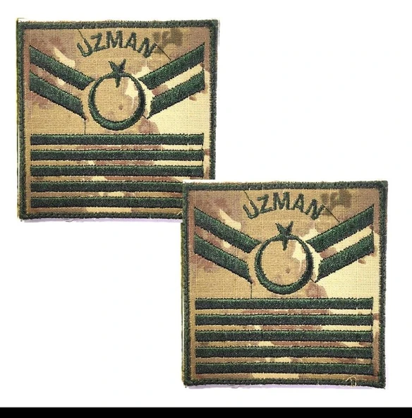 Uzman Çavuş 5 Kademe Kamuflaj Rütbe 9cmx9cm (Kara Kuvvetleri) ürün görseli 1