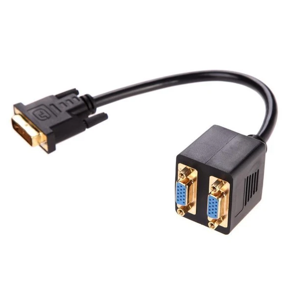 4972 Dvi To 2X Vga Çevirici Çoklayıcı Splitter Kablosu ürün görseli 1