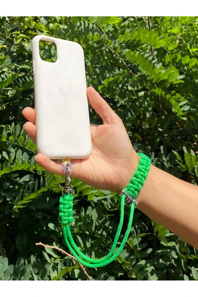 TÜM KILIFLARA UYUMLU YEŞİL BİLEKLİK TELEFON ASKISI ürün görseli 1