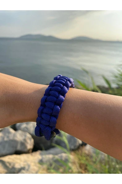 Paracord Bileklik 16 CM Lacivert - Resim 2