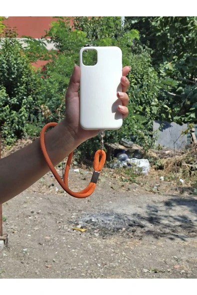 TÜM KILIFLARA UYUMLU TURUNCU TELEFON EL ASKISI ürün görseli 1