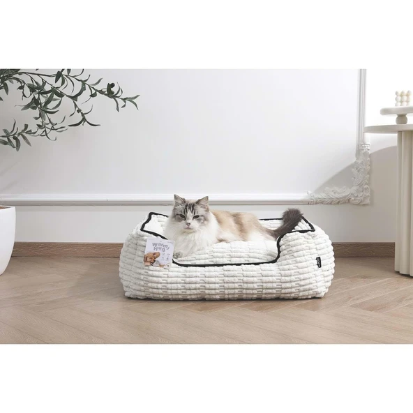 M-Pets Warm Hug Yatak (M) White - Resim 7