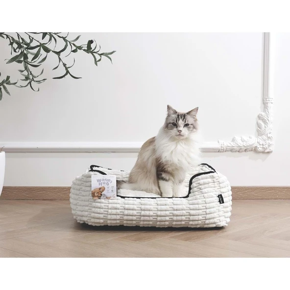 M-Pets Warm Hug Yatak (M) White - Resim 2