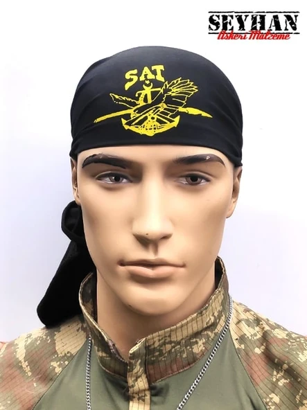 SAT Komandosu Siyah Bandana ürün görseli 1