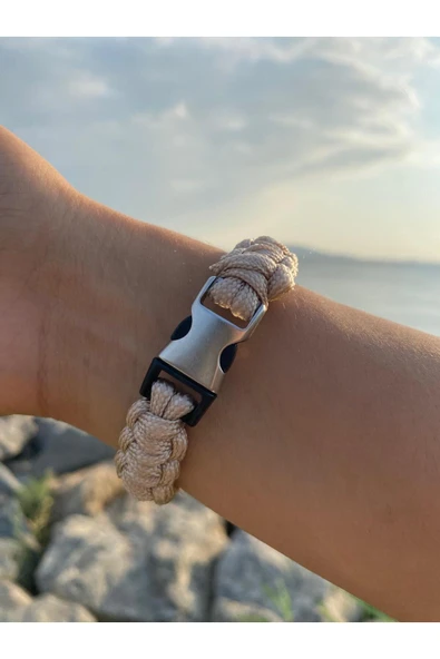 Paracord Bileklik Ekru cobra modeli - Resim 3