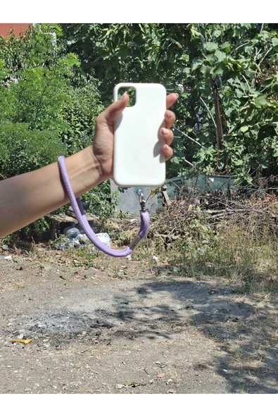 TÜM KILIFLARLA UYUMLU LİLA TELEFON EL ASKISI ürün görseli 1